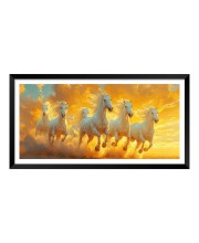 Nature Landscape Floating Frame Scenery Digital Print - (I5889) - 12x24 inch Modern Nature Wall Art for Living Room, Bedroom, Office, Hotels, Drawing Room