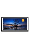 Nature Landscape Floating Frame Scenery Digital Print - (I5572) - 12x24 inch Modern Nature Wall Art for Living Room, Bedroom, Office, Hotels, Drawing Room