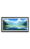 Nature Landscape Floating Frame Scenery Digital Print - (I5878) - 12x24 inch Modern Nature Wall Art for Living Room, Bedroom, Office, Hotels, Drawing Room