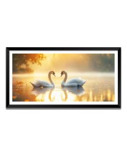 Nature Landscape Floating Frame Scenery Digital Print - (I5813) - 12x24 inch Modern Nature Wall Art for Living Room, Bedroom, Office, Hotels, Drawing Room