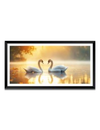 Nature Landscape Floating Frame Scenery Digital Print - (I5683) - 12x24 inch Modern Nature Wall Art for Living Room, Bedroom, Office, Hotels, Drawing Room