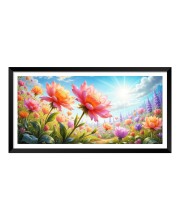Nature Landscape Floating Frame Scenery Digital Print - (I5910) - 12x24 inch Modern Nature Wall Art for Living Room, Bedroom, Office, Hotels, Drawing Room