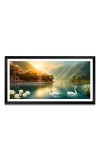 Nature Landscape Floating Frame Scenery Digital Print - (I5719) - 12x24 inch Modern Nature Wall Art for Living Room, Bedroom, Office, Hotels, Drawing Room