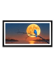 Nature Landscape Floating Frame Scenery Digital Print - (I5773) - 12x24 inch Modern Nature Wall Art for Living Room, Bedroom, Office, Hotels, Drawing Room