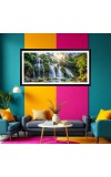 Nature Landscape Floating Frame Scenery Digital Print - (I5762) - 12x24 inch Modern Nature Wall Art for Living Room, Bedroom, Office, Hotels, Drawing Room