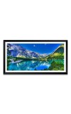 Nature Landscape Floating Frame Scenery Digital Print - (I5852) - 12x24 inch Modern Nature Wall Art for Living Room, Bedroom, Office, Hotels, Drawing Room