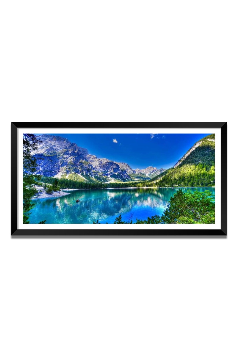 Nature Landscape Floating Frame Scenery Digital Print - (I5852) - 12x24 inch Modern Nature Wall Art for Living Room, Bedroom, Office, Hotels, Drawing Room
