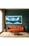 Nature Landscape Floating Frame Scenery Digital Print - (I5715) - 12x24 inch Modern Nature Wall Art for Living Room, Bedroom, Office, Hotels, Drawing Room