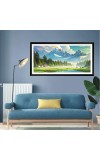 Nature Landscape Floating Frame Scenery Digital Print - (I5593) - 12x24 inch Modern Nature Wall Art for Living Room, Bedroom, Office, Hotels, Drawing Room