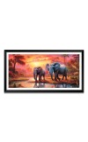 Nature Landscape Floating Frame Scenery Digital Print - (I5615) - 12x24 inch Modern Nature Wall Art for Living Room, Bedroom, Office, Hotels, Drawing Room