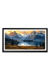 Nature Landscape Floating Frame Scenery Digital Print - (I5543) - 12x24 inch Modern Nature Wall Art for Living Room, Bedroom, Office, Hotels, Drawing Room