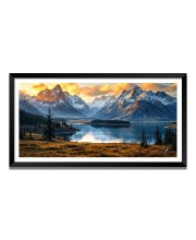 Nature Landscape Floating Frame Scenery Digital Print - (I5543) - 12x24 inch Modern Nature Wall Art for Living Room, Bedroom, Office, Hotels, Drawing Room
