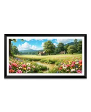Nature Landscape Floating Frame Scenery Digital Print - (I5740) - 12x24 inch Modern Nature Wall Art for Living Room, Bedroom, Office, Hotels, Drawing Room