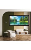 Nature Landscape Floating Frame Scenery Digital Print - (I5686) - 12x24 inch Modern Nature Wall Art for Living Room, Bedroom, Office, Hotels, Drawing Room