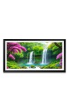 Nature Landscape Floating Frame Scenery Digital Print - (I5855) - 12x24 inch Modern Nature Wall Art for Living Room, Bedroom, Office, Hotels, Drawing Room