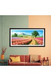 Nature Landscape Floating Frame Scenery Digital Print - (I5874) - 12x24 inch Modern Nature Wall Art for Living Room, Bedroom, Office, Hotels, Drawing Room