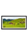 Nature Landscape Floating Frame Scenery Digital Print - (I5869) - 12x24 inch Modern Nature Wall Art for Living Room, Bedroom, Office, Hotels, Drawing Room