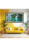 Nature Landscape Floating Frame Scenery Digital Print - (I5577) - 12x24 inch Modern Nature Wall Art for Living Room, Bedroom, Office, Hotels, Drawing Room