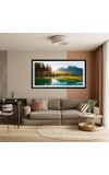 Nature Landscape Floating Frame Scenery Digital Print - (I5873) - 12x24 inch Modern Nature Wall Art for Living Room, Bedroom, Office, Hotels, Drawing Room