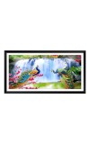 Nature Landscape Floating Frame Scenery Digital Print - (I5906) - 12x24 inch Modern Nature Wall Art for Living Room, Bedroom, Office, Hotels, Drawing Room