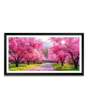 Nature Landscape Floating Frame Scenery Digital Print - (I5837) - 12x24 inch Modern Nature Wall Art for Living Room, Bedroom, Office, Hotels, Drawing Room