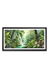 Nature Landscape Floating Frame Scenery Digital Print - (I5781) - 24x48 inch Modern Nature Wall Art for Living Room, Bedroom, Office, Hotels, Drawing Room
