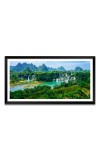 Nature Landscape Floating Frame Scenery Digital Print - (I5539) - 12x24 inch Modern Nature Wall Art for Living Room, Bedroom, Office, Hotels, Drawing Room