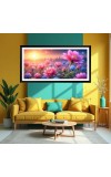 Nature Landscape Floating Frame Scenery Digital Print - (I5736) - 12x24 inch Modern Nature Wall Art for Living Room, Bedroom, Office, Hotels, Drawing Room