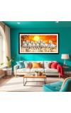 Nature Landscape Floating Frame Scenery Digital Print - (I5931) - 12x24 inch Modern Nature Wall Art for Living Room, Bedroom, Office, Hotels, Drawing Room