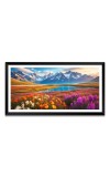 Nature Landscape Floating Frame Scenery Digital Print - (I5764) - 12x24 inch Modern Nature Wall Art for Living Room, Bedroom, Office, Hotels, Drawing Room
