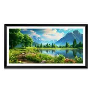 Nature Landscape Floating Frame Scenery Digital Print - (I5739) - 12x24 inch Modern Nature Wall Art for Living Room, Bedroom, Office, Hotels, Drawing Room Nature Landscape Floating Frame Scenery Digital Print - (I5739) - 12x24 inch Modern Nature Wall Art for Living Room, Bedroom, Office, Hotels, Drawing Room
