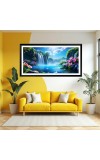 Nature Landscape Floating Frame Scenery Digital Print - (I5578) - 12x24 inch Modern Nature Wall Art for Living Room, Bedroom, Office, Hotels, Drawing Room