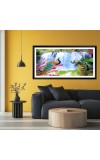 Nature Landscape Floating Frame Scenery Digital Print - (I5906) - 12x24 inch Modern Nature Wall Art for Living Room, Bedroom, Office, Hotels, Drawing Room
