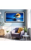 Nature Landscape Floating Frame Scenery Digital Print - (I5613) - 12x24 inch Modern Nature Wall Art for Living Room, Bedroom, Office, Hotels, Drawing Room