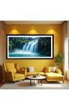 Nature Landscape Floating Frame Scenery Digital Print - (I5591) - 12x24 inch Modern Nature Wall Art for Living Room, Bedroom, Office, Hotels, Drawing Room