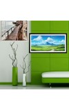 Nature Landscape Floating Frame Scenery Digital Print - (I5902) - 12x24 inch Modern Nature Wall Art for Living Room, Bedroom, Office, Hotels, Drawing Room