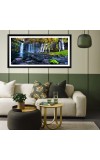 Nature Landscape Floating Frame Scenery Digital Print - (I5553) - 12x24 inch Modern Nature Wall Art for Living Room, Bedroom, Office, Hotels, Drawing Room