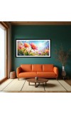 Nature Landscape Floating Frame Scenery Digital Print - (I5910) - 12x24 inch Modern Nature Wall Art for Living Room, Bedroom, Office, Hotels, Drawing Room