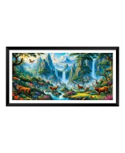 Nature Landscape Floating Frame Scenery Digital Print - (I5900) - 12x24 inch Modern Nature Wall Art for Living Room, Bedroom, Office, Hotels, Drawing Room