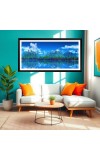 Nature Landscape Floating Frame Scenery Digital Print - (I5542) - 12x24 inch Modern Nature Wall Art for Living Room, Bedroom, Office, Hotels, Drawing Room