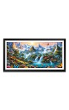 Nature Landscape Floating Frame Scenery Digital Print - (I5728) - 12x24 inch Modern Nature Wall Art for Living Room, Bedroom, Office, Hotels, Drawing Room