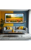 Nature Landscape Floating Frame Scenery Digital Print - (I5700) - 12x24 inch Modern Nature Wall Art for Living Room, Bedroom, Office, Hotels, Drawing Room