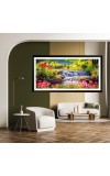 Nature Landscape Floating Frame Scenery Digital Print - (I5819) - 12x24 inch Modern Nature Wall Art for Living Room, Bedroom, Office, Hotels, Drawing Room
