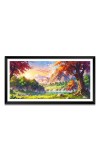Nature Landscape Floating Frame Scenery Digital Print - (I5617) - 12x24 inch Modern Nature Wall Art for Living Room, Bedroom, Office, Hotels, Drawing Room