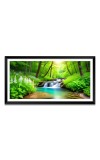 Nature Landscape Floating Frame Scenery Digital Print - (I5820) - 12x24 inch Modern Nature Wall Art for Living Room, Bedroom, Office, Hotels, Drawing Room