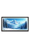 Nature Landscape Floating Frame Scenery Digital Print - (I5794) - 12x24 inch Modern Nature Wall Art for Living Room, Bedroom, Office, Hotels, Drawing Room