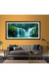 Nature Landscape Floating Frame Scenery Digital Print - (I5871) - 12x24 inch Modern Nature Wall Art for Living Room, Bedroom, Office, Hotels, Drawing Room