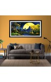 Nature Landscape Floating Frame Scenery Digital Print - (I5791) - 12x24 inch Modern Nature Wall Art for Living Room, Bedroom, Office, Hotels, Drawing Room