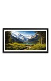 Nature Landscape Floating Frame Scenery Digital Print - (I5836) - 12x24 inch Modern Nature Wall Art for Living Room, Bedroom, Office, Hotels, Drawing Room