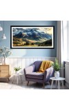 Nature Landscape Floating Frame Scenery Digital Print - (I5704) - 12x24 inch Modern Nature Wall Art for Living Room, Bedroom, Office, Hotels, Drawing Room